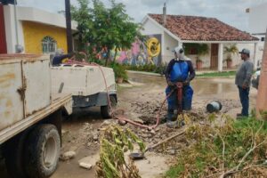 JUMAPAM realiza jornada de reparaciones hídricas en El Recodo